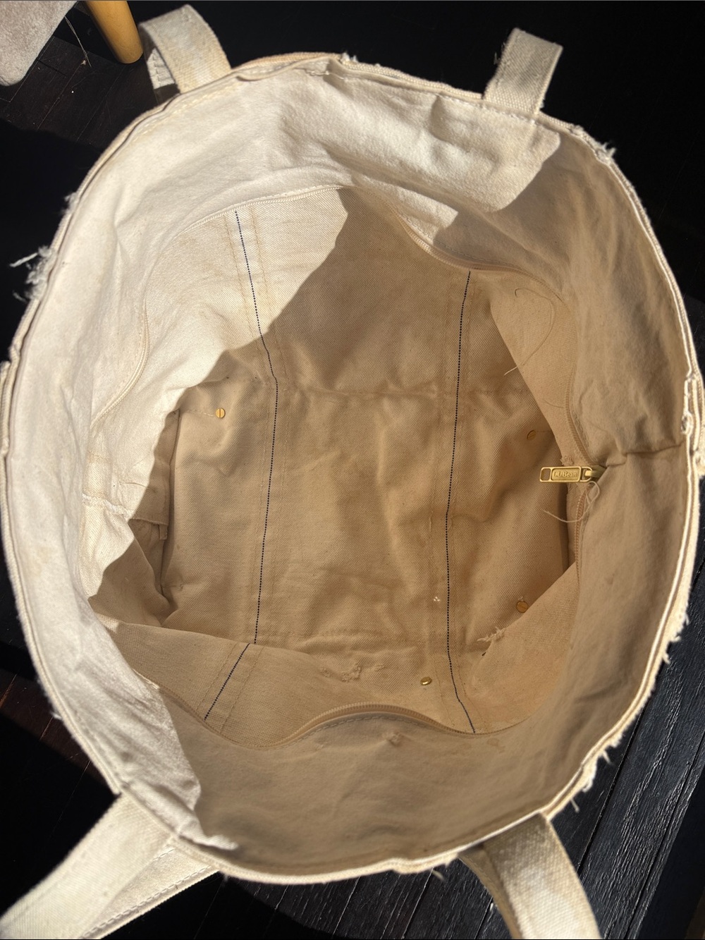 LL BEAN CUSTOM BOAT & TOTE | ZIP TOP IN LARGE - Picture 13 of 14